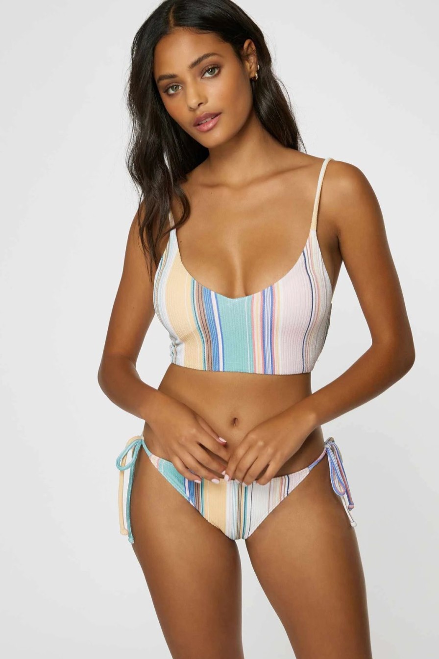 * O'Neill Ladies Baja Stripe Middles Top Multi Colored Swim Wear