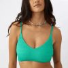 * O'Neill Saltwater Solids Texture Trestles Top Gumdrop Green Swim Wear