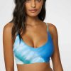 * O'Neill Ladies Women Of The Wave Middles Top Classic Blue Swim Wear