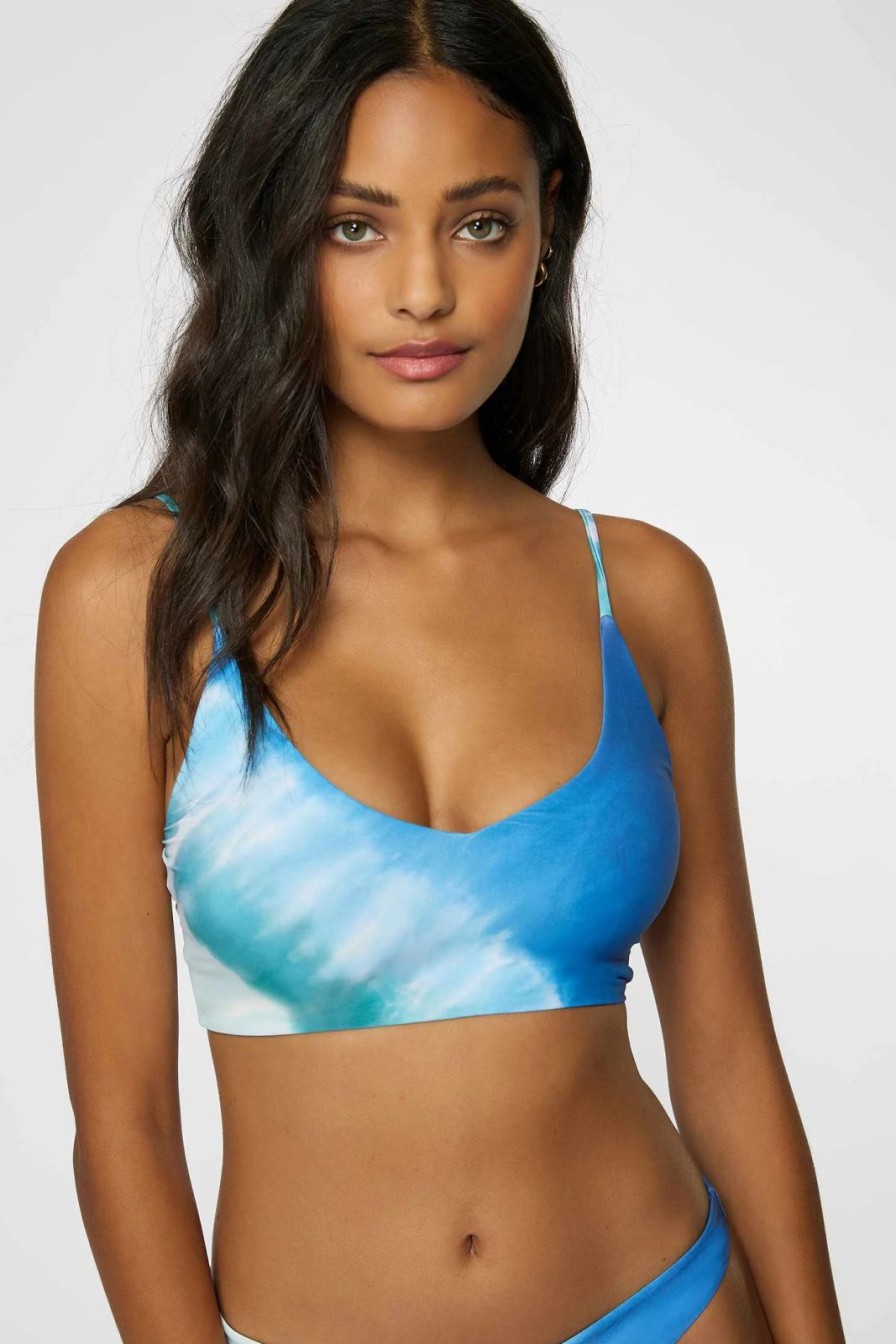 * O'Neill Ladies Women Of The Wave Middles Top Classic Blue Swim Wear