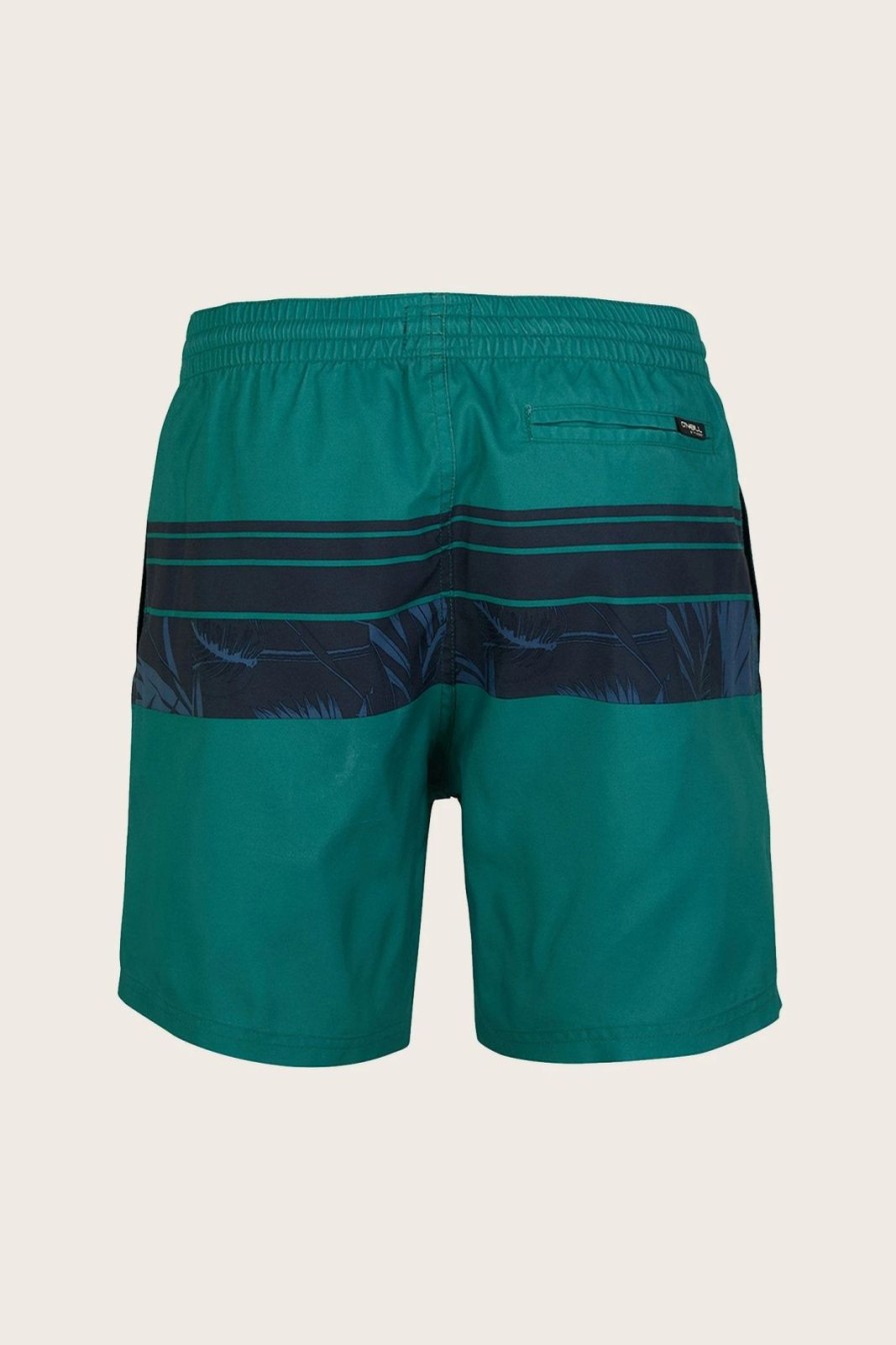 * O'Neill Cali Stripe Shorts Green Aop W/ Nvy Volley Swimshorts