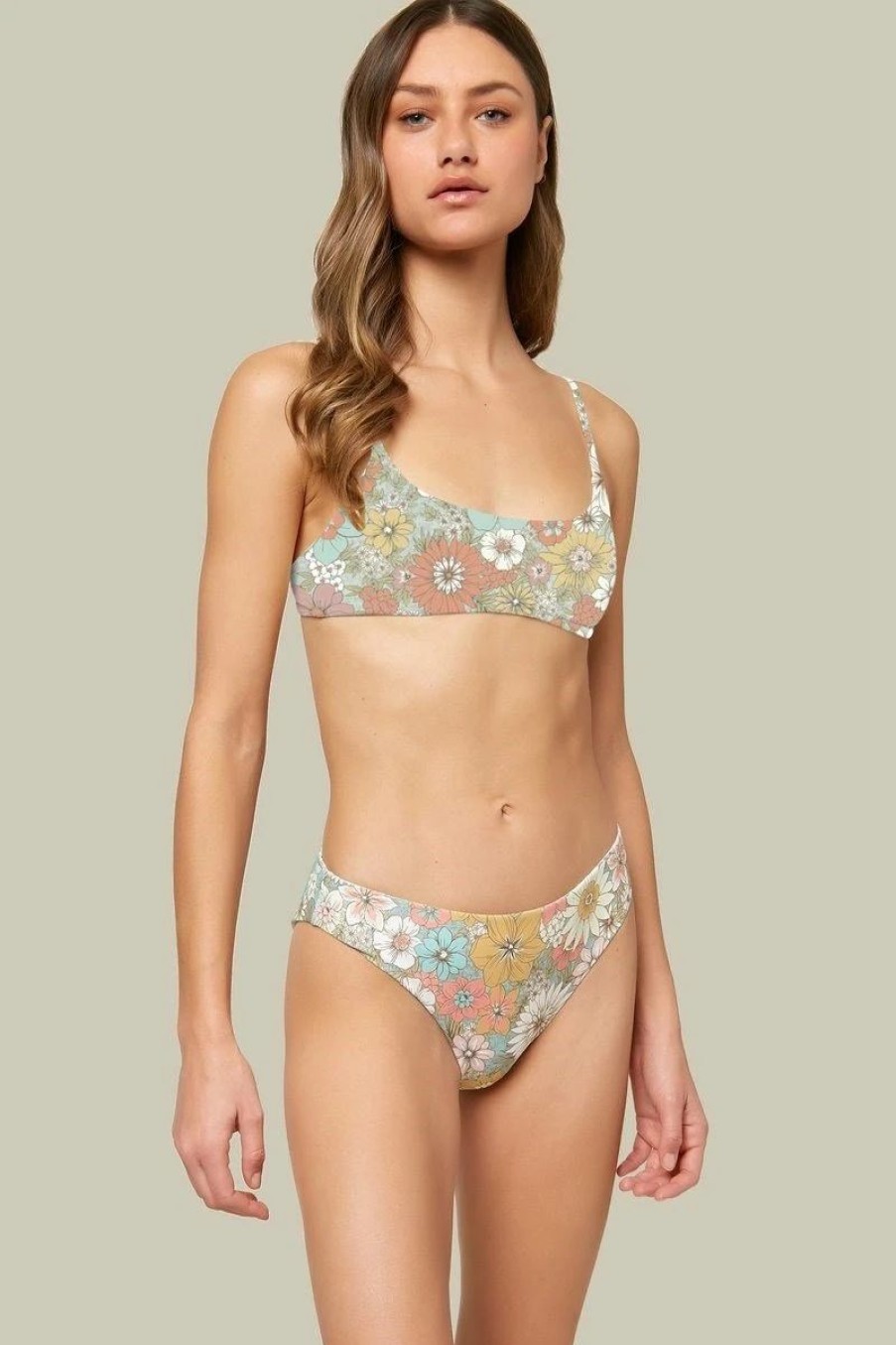 * O'Neill Surfside Wildflower Revo Top Sea Glass Swim Wear