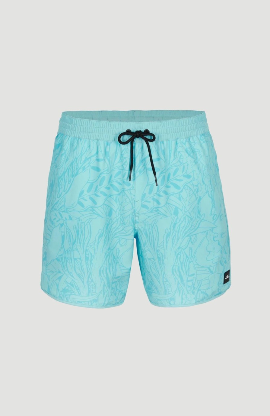 * O'Neill Scallop Ocean 16" Volley Blue Topaz Comic Seaweeds Volley Swimshorts