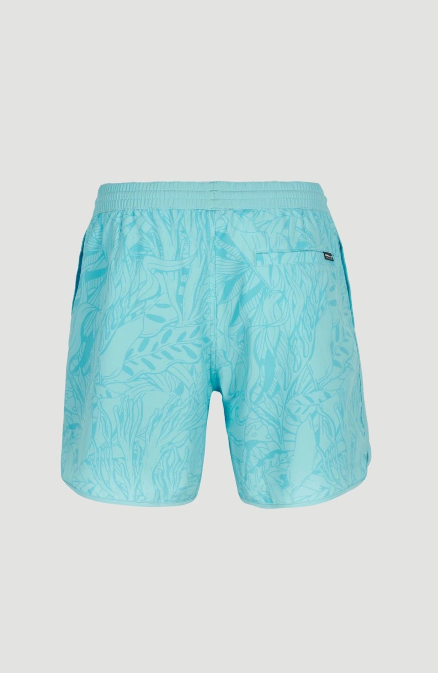 * O'Neill Scallop Ocean 16" Volley Blue Topaz Comic Seaweeds Volley Swimshorts