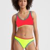 * O'Neill Iris Cruz Bikini Set Diva Pink Color Block Swim Wear