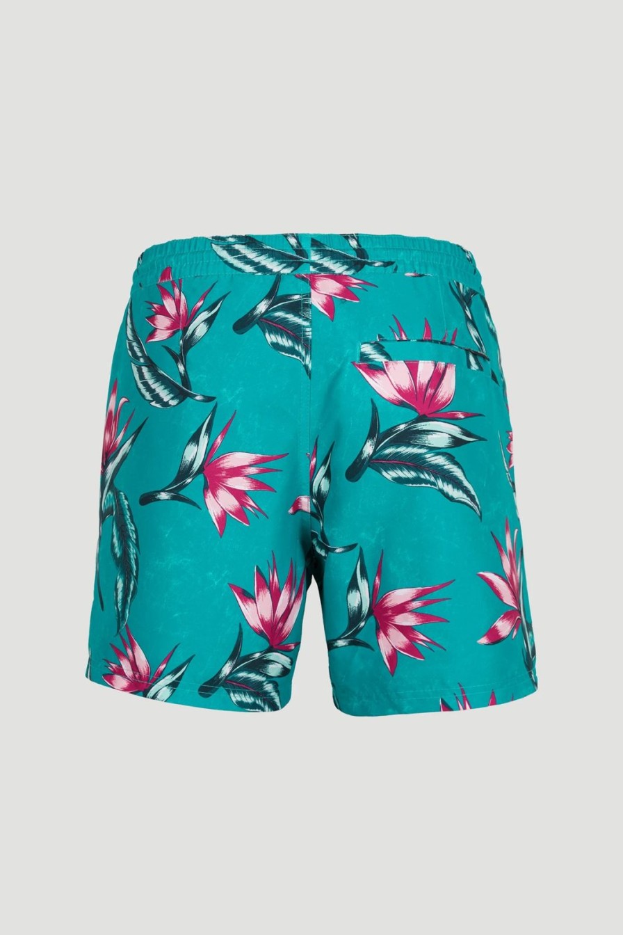 * O'Neill Mens Flower Shorts Tile Blue Volley Swimshorts