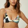 * O'Neill Calla Tall Tri Knot Top Calla Black W/ Gold Swim Wear