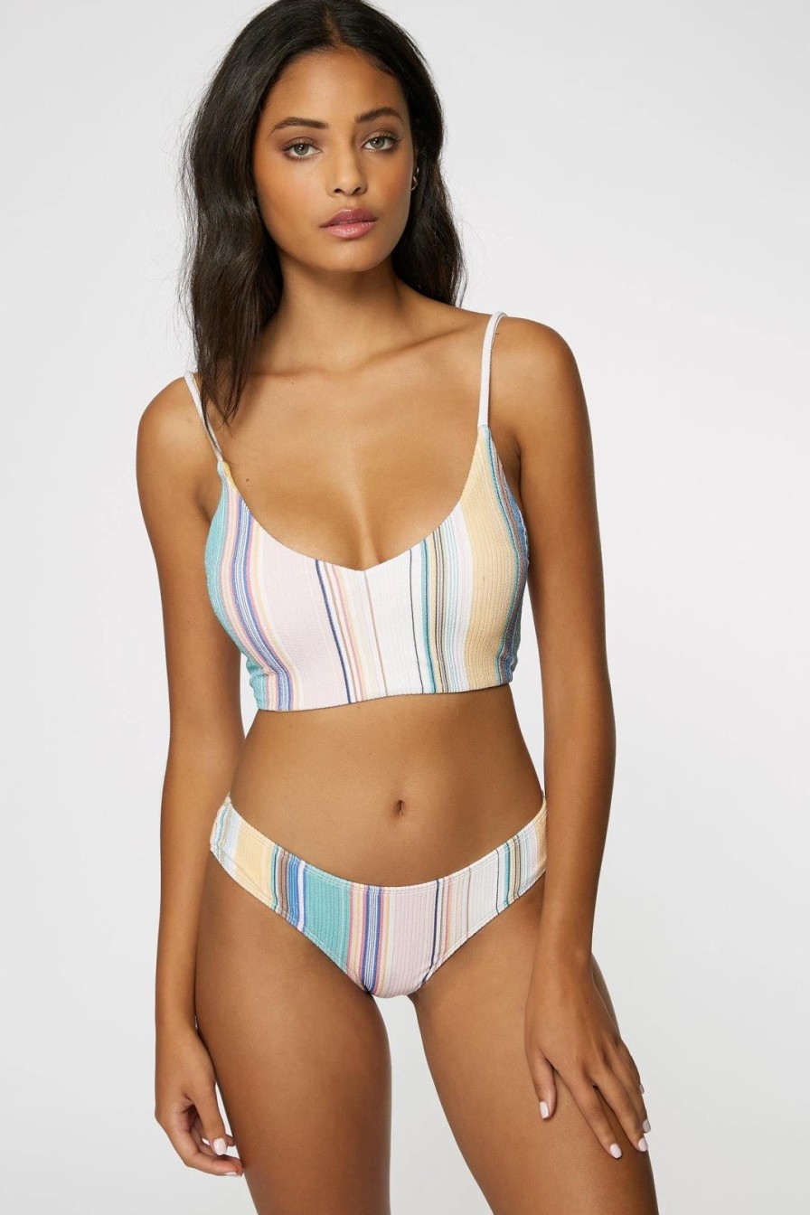 * O'Neill Ladies Baja Stripe Matira Bottoms Multi Colored Swim Wear