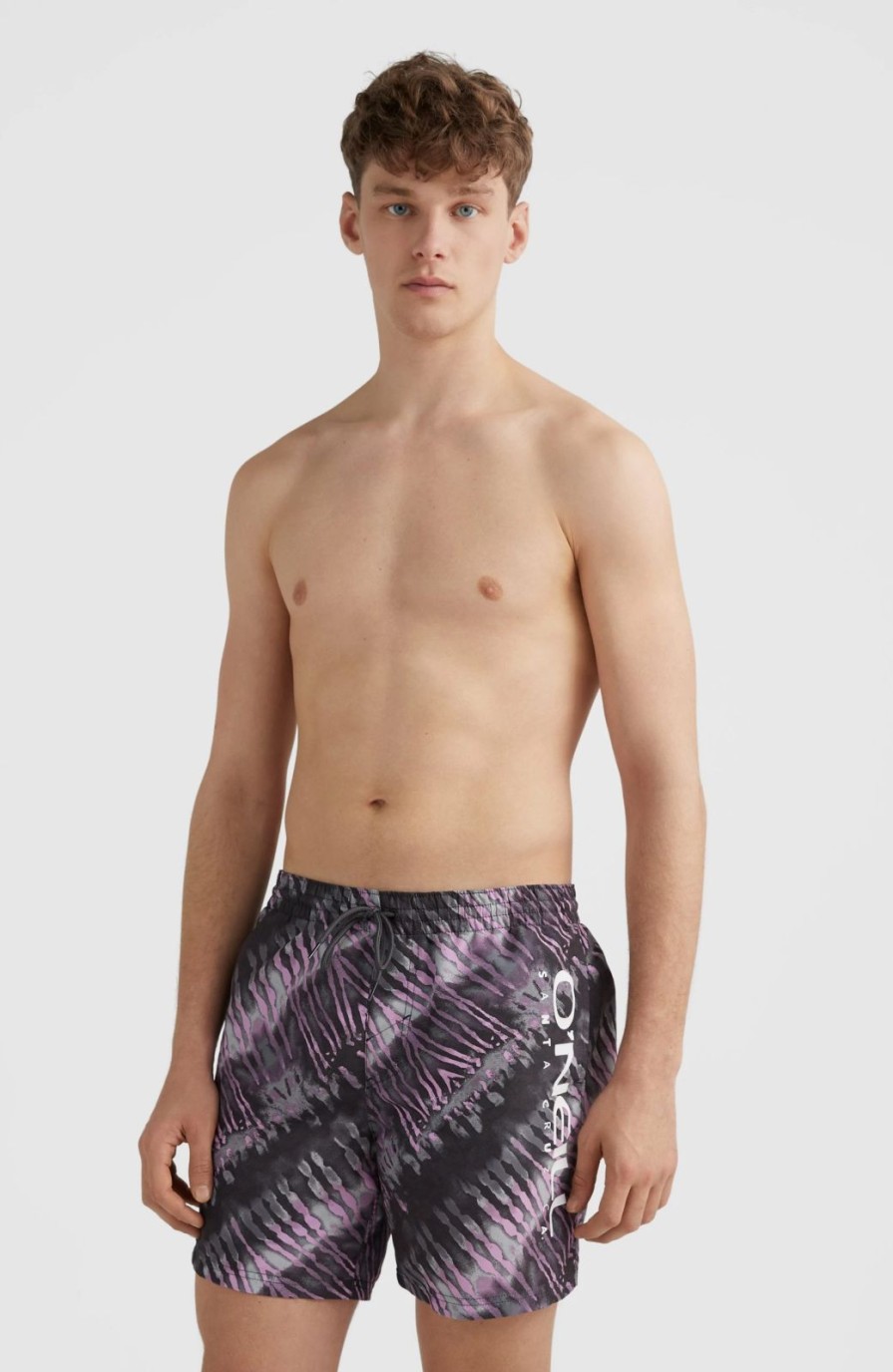 * O'Neill Cali Melting 16" Volley Grey Tie Dye Volley Swimshorts