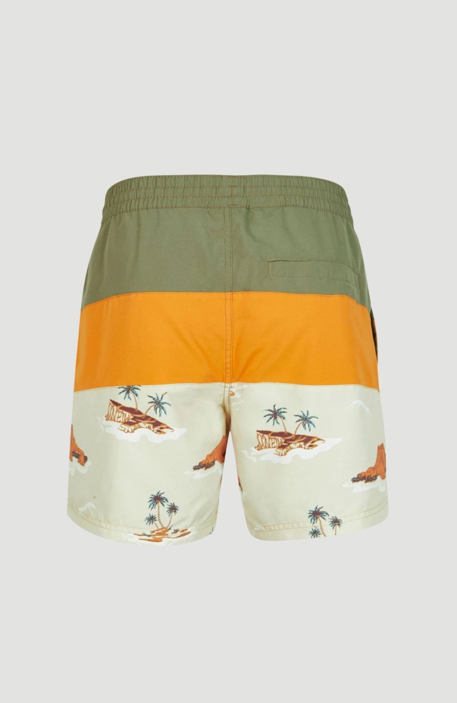 * O'Neill Cali Block 15" Volley Beige Lost Island Volley Swimshorts