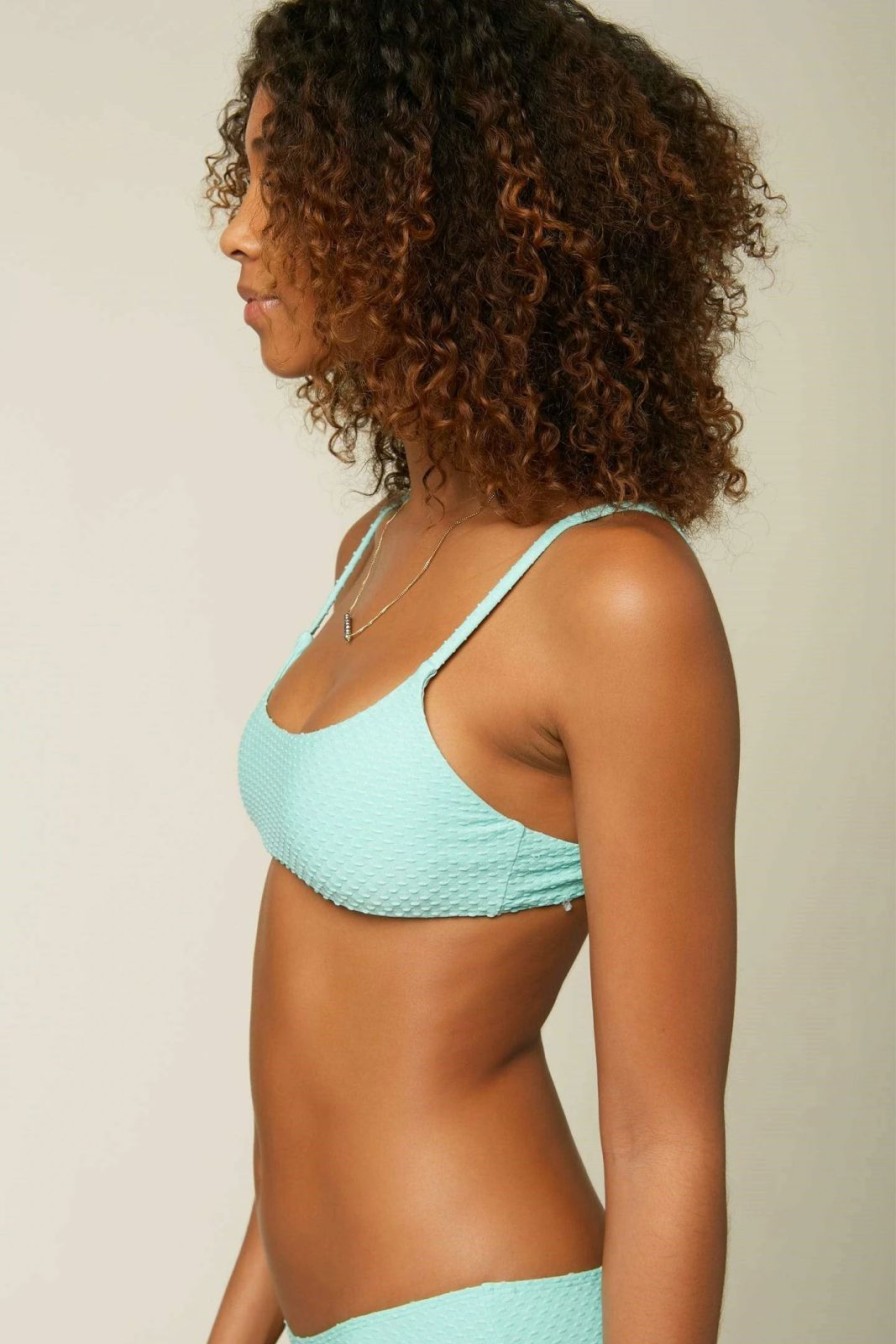 * O'Neill Surfside Saltwater Solids Textured Top Sea Glass Swim Wear